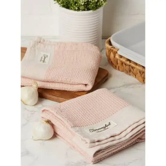 DII&reg; Pink Quartz Washed Waffle Woven Dishtowel, 2ct. {6}