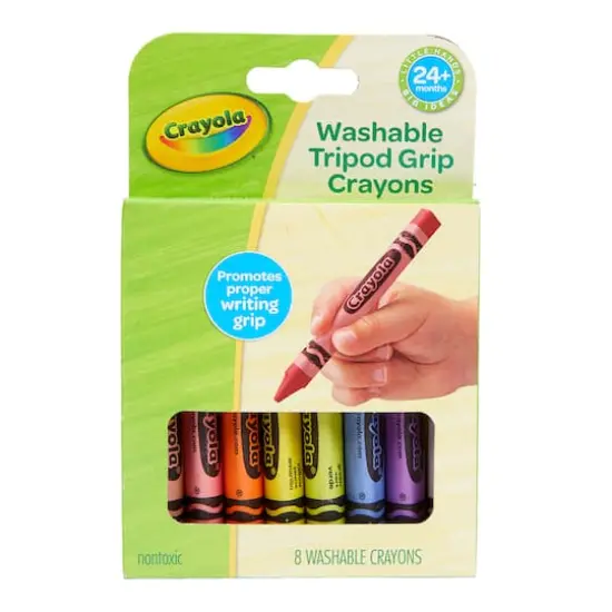 Crayola&reg; Washable Tripod Grip Crayons, 8 Packs of 8 {4}