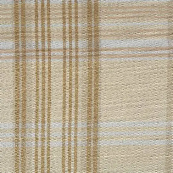 DII&reg; 108" Cream Metallic Plaid Table Runner {4}