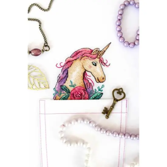 MP Studia Unicorn Cross Stitch On Clothes Kit {4}