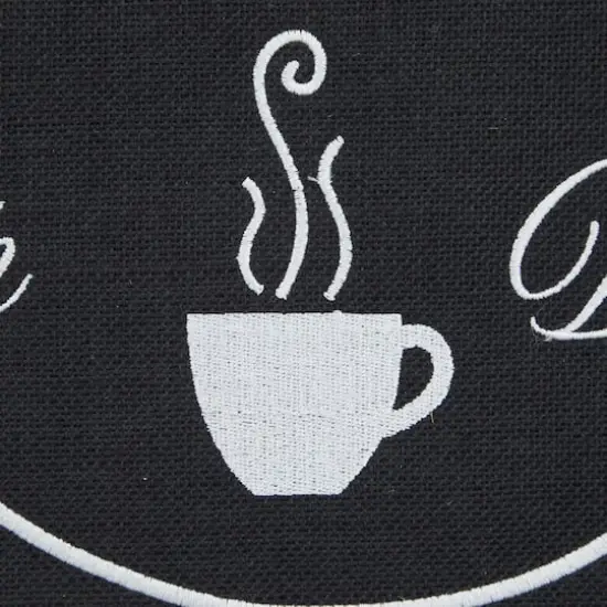 24" Black Hot Coffee Wall Sign {4}