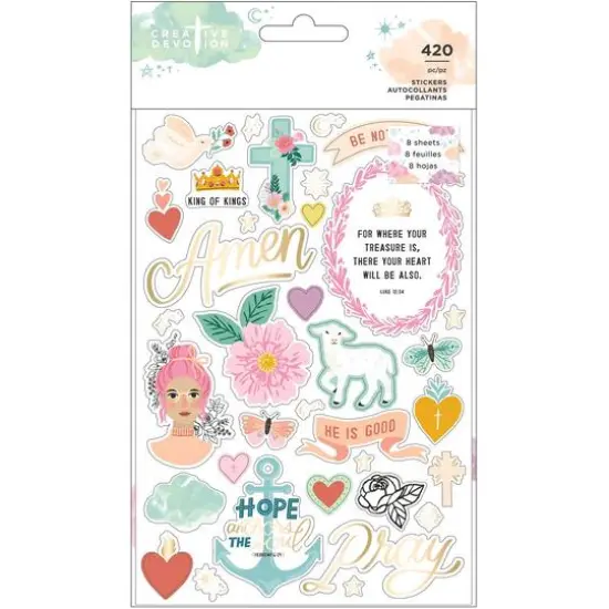 Creative Devotion Draw Near Sticker Book 8/Sheets-W/Gold Foil Accents, 418/Pkg {3}