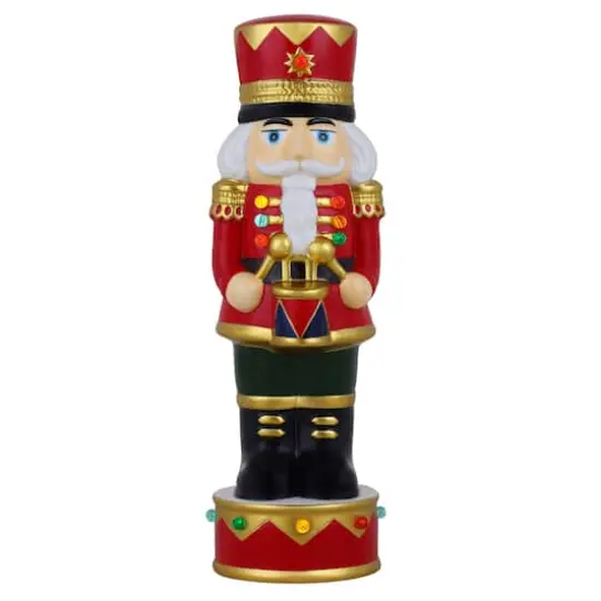 12" Ceramic Nutcracker Drummer {1}