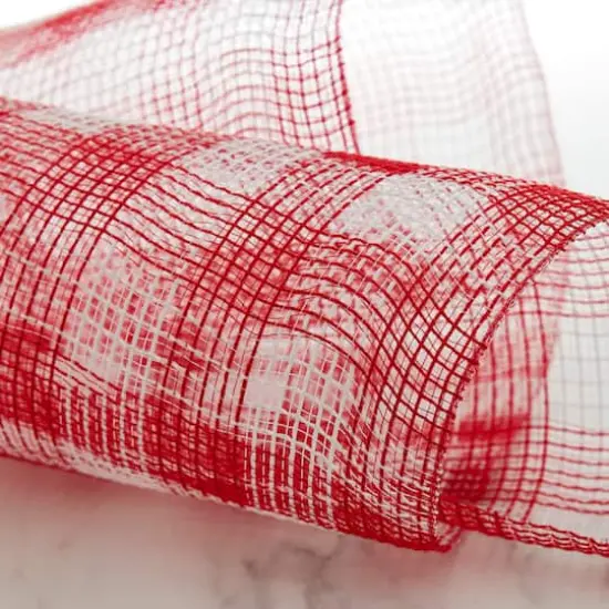 10" x 19ft. Red & White Buffalo Check Mesh by Celebrate It&trade; {3}