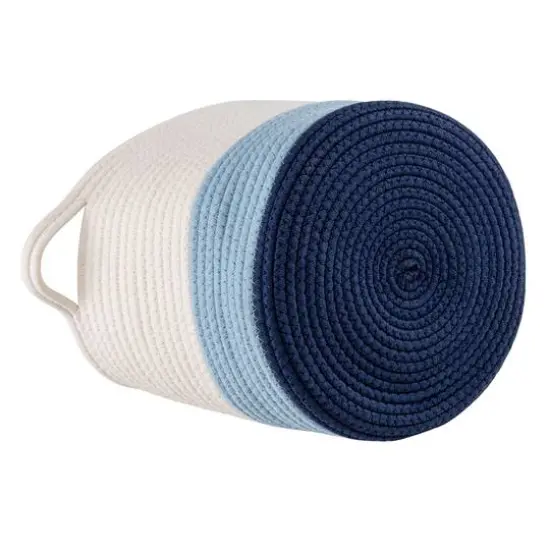 Honey Can Do Blue Ombr&eacute; Nesting Cotton Rope Storage Basket Set {8}