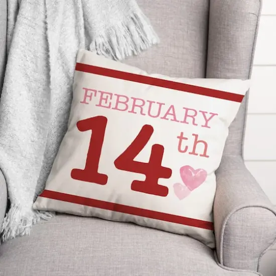 February Valentine's Date Throw Pillow {3}