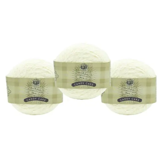 3 Pack Lion Brand&reg; North Pole Yarn Co. Candy Cake Yarn Cream/Gold {1}