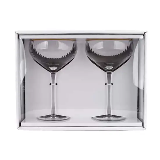 11oz. Clear Coupe Glasses with Gold Rim, 2ct. by Celebrate It&trade; {4}