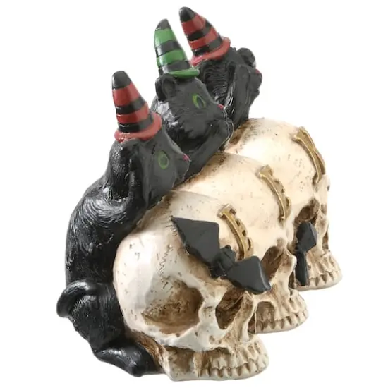 5" EEK Skulls with Black Cats {8}