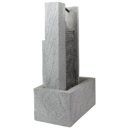 23" Gray Modern Style Rainfall Outdoor Water Fountain {6}