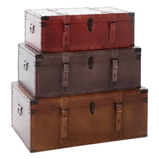 Set of 3" Brown Wood Rustic Trunk, 32", 29", 26" {1}