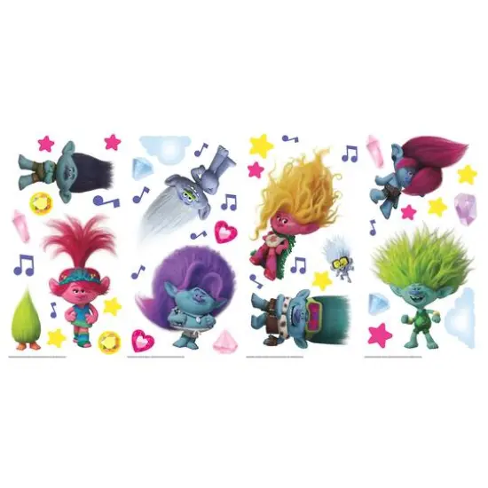RoomMates Trolls 3 Band Together with Glitter Wall Decals {6}