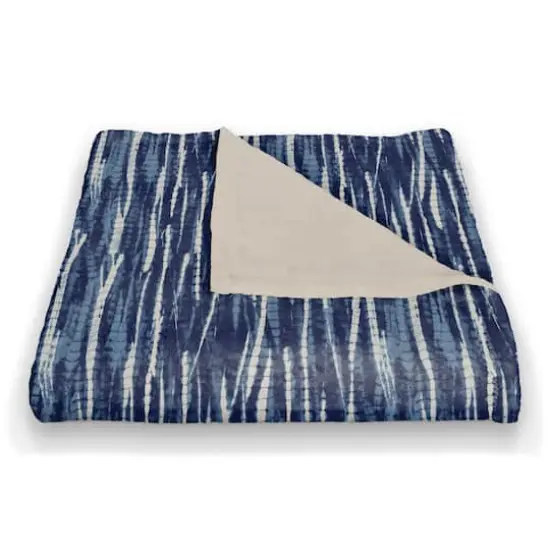 Indigo Reeds Coral Fleece Blanket {3}