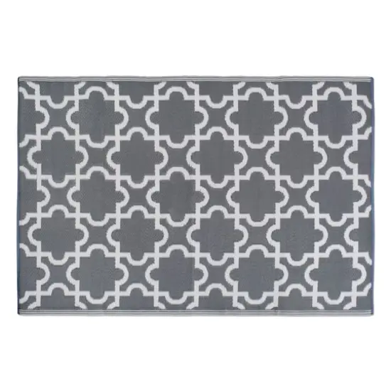 DII&reg; Gray Lattice Outdoor Rug, 4ft. x 6ft. {4}