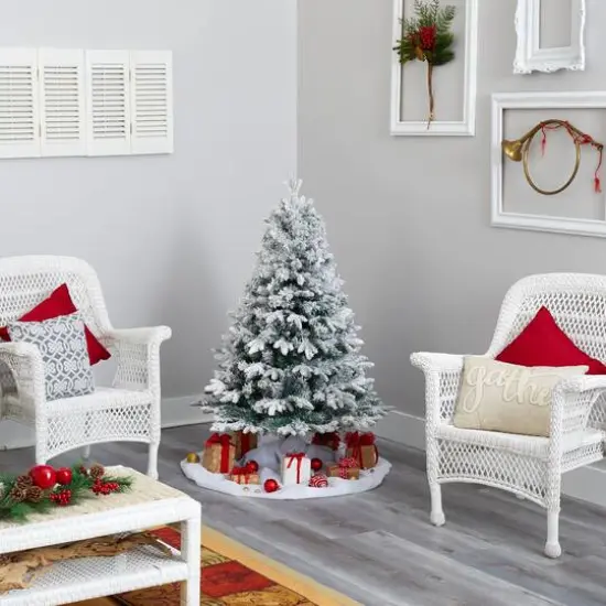 4ft. Pre-Lit Vermont Mixed Pine Artificial Christmas Tree, Clear LED Lights {6}