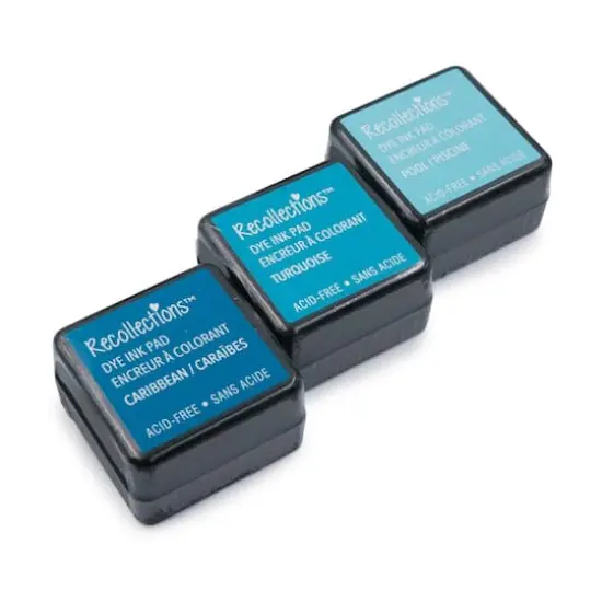 Dye Ink Pad Set by Recollections&trade; Caribbean/Turquoise/Pool {3}