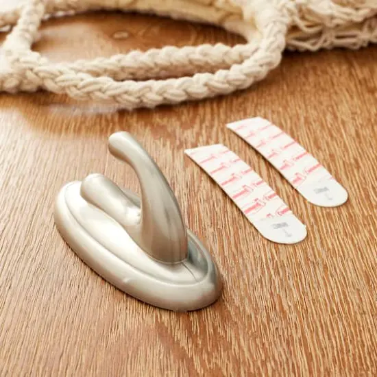 Command&trade; Brushed Nickel Decorative Hook {3}