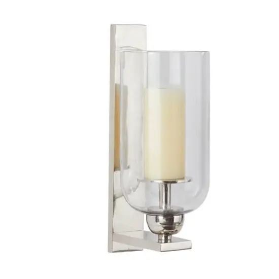Silver Aluminum Modern Wall Sconce, 6" x 8" x 16" {3}