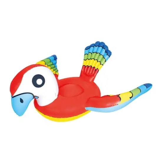 7ft. Jumbo Parrot Ride-On Inflatable Swimming Pool Float {1}