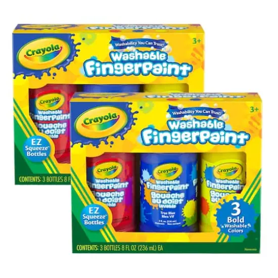 Crayola&reg; Bold Colors Washable Fingerpaint, 2 Packs of 3 {1}