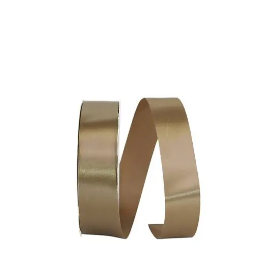 JAM Paper 3/8" x 100yd. Single Face Satin Allure Ribbon Antique Bronze {1}