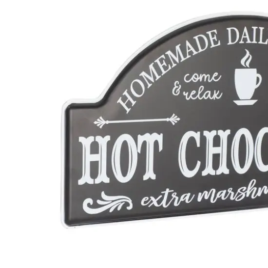 30" Black Hot Chocolate Farmhouse Wall Sign {7}