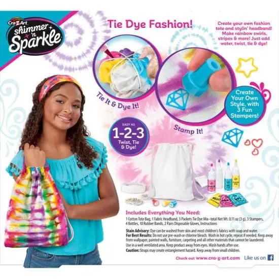 Cra-Z-Art Shimmer 'n Sparkle Tie Dye Fashion Tote & Headband {8}