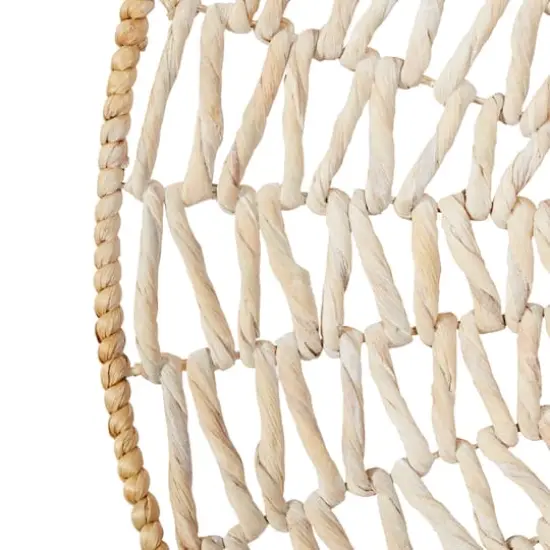 Set of 3 Cream Dried Plant Material Coastal Style Wall Decor, 20", 24", 28" {5}