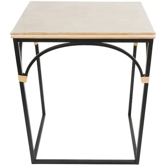 Black Metal Arched Accent Table Set {4}