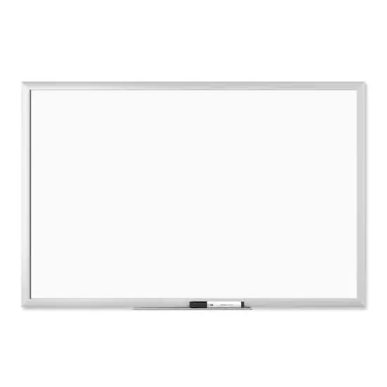 U Brands Silver Aluminum 36" x 24" Framed Magnetic Dry Erase Board {1}