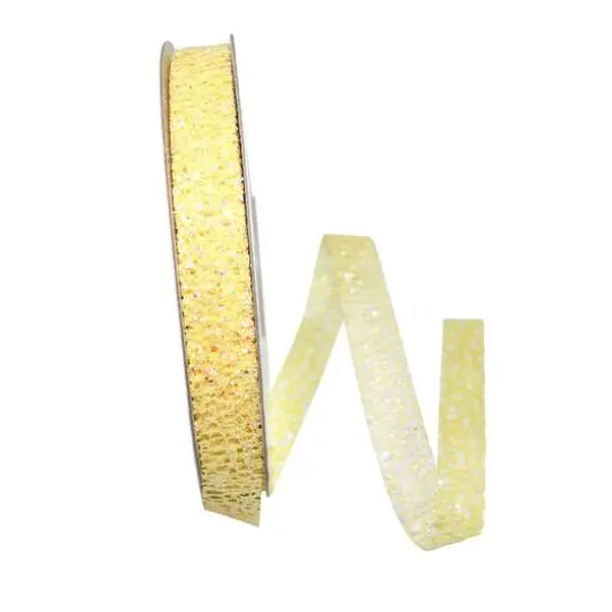 Reliant 5/8" x 25yd. Glitter Mesh Ribbon Turquoise {2}