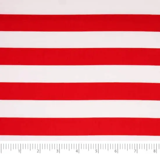 SINGER Patriotic Red Stripe Cotton Fabric {1}