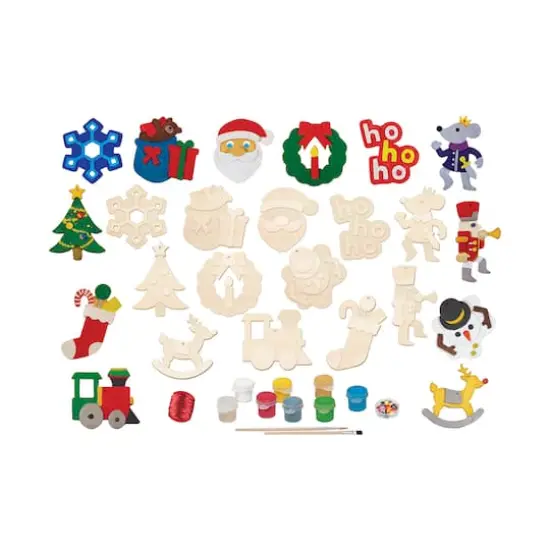 Works of Ahhh... Wood Painting Kit - 12 Holiday Ornaments {4}