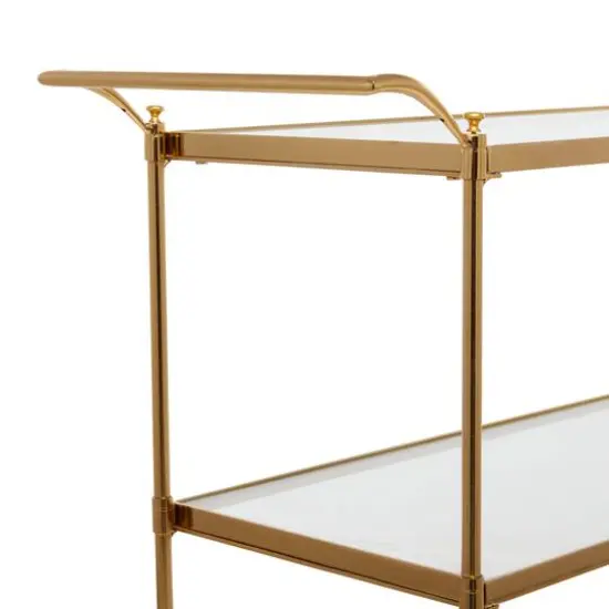 Brass Iron Traditional Bar Cart, 31" x 38" x 14" {6}