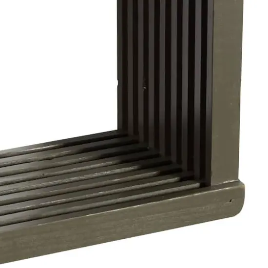 Gray Wood Contemporary Wall Shelf, 12" x 23" x 7" {4}