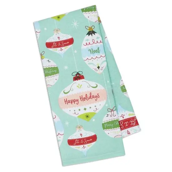DII&reg; Holiday Ornaments Dishtowel Set {3}