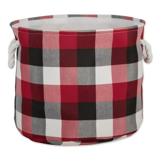 DII&reg; 15" Tri Color Round Fabric Bin Tri Color Cardinal Red {4}
