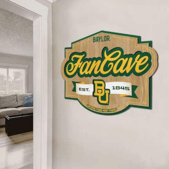 NCAA Fan Cave Sign Baylor Bears {5}