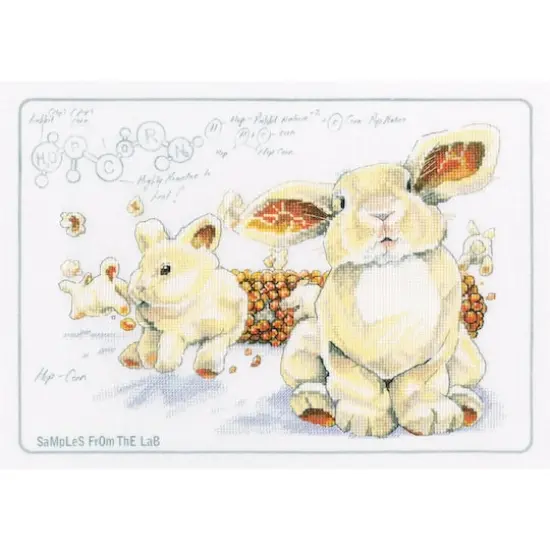 RTO Cross-stitch Kit with printed background "Hop-corn" {1}