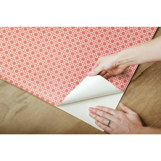 RoomMates Caning Peel & Stick Wallpaper Coral {8}