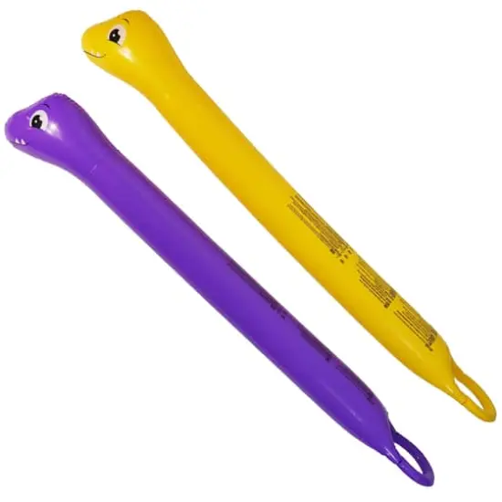 Pool Central&reg; 6ft. Inflatable Purple & Yellow Dinosaur Twisty Tube Pool Toy Set {1}