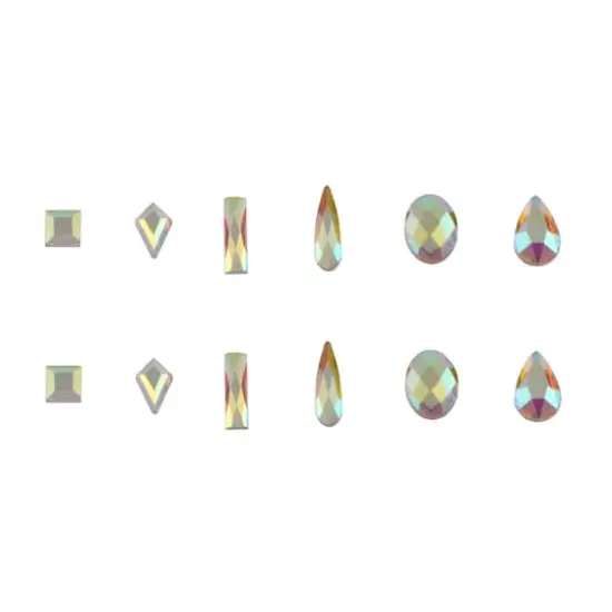 Jewel Shapes Glass Flatback Rhinestones by Bead Landing™ Clear AB {1}