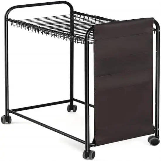 NEX&trade; Black 20-Hanger Rolling Trolley Closet Organizer {1}