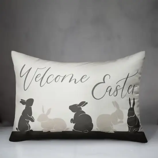 Welcome Easter Bunny Pillow 4 14" x 20" Throw Pillow {4}