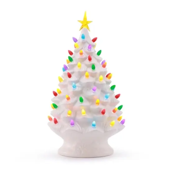 24" White Lit Nostalgic Christmas Tree {1}