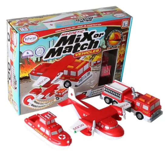Popular Playthings&reg; Magnetic Mix or Match&reg; Vehicles, Fire & Rescue {1}