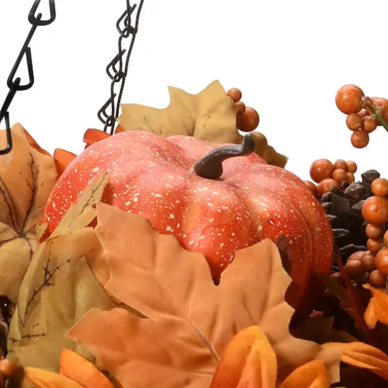 18" Harvest Sunflower Hanging Basket {4}