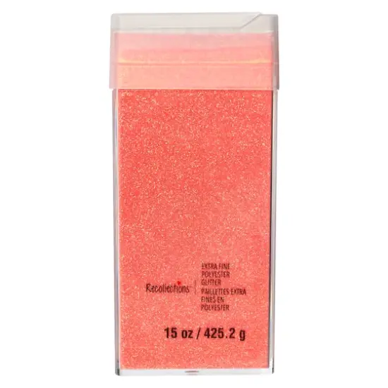 Extra Fine Polyester Glitter by Recollections&trade; Coral {4}