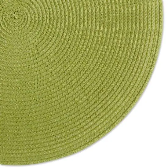DII&reg; Round Plastic Woven Placemats, 6ct. Avocado Green {7}