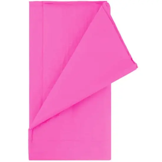 JAM Paper 108" Rectangular Plastic Lined Paper Table Cover Fuchsia Pink {3}
